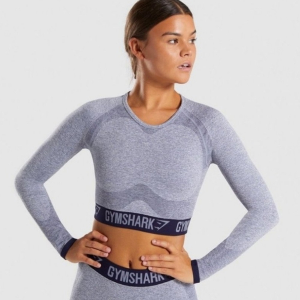 Gymshark Women's Gray Long Sleeve Top